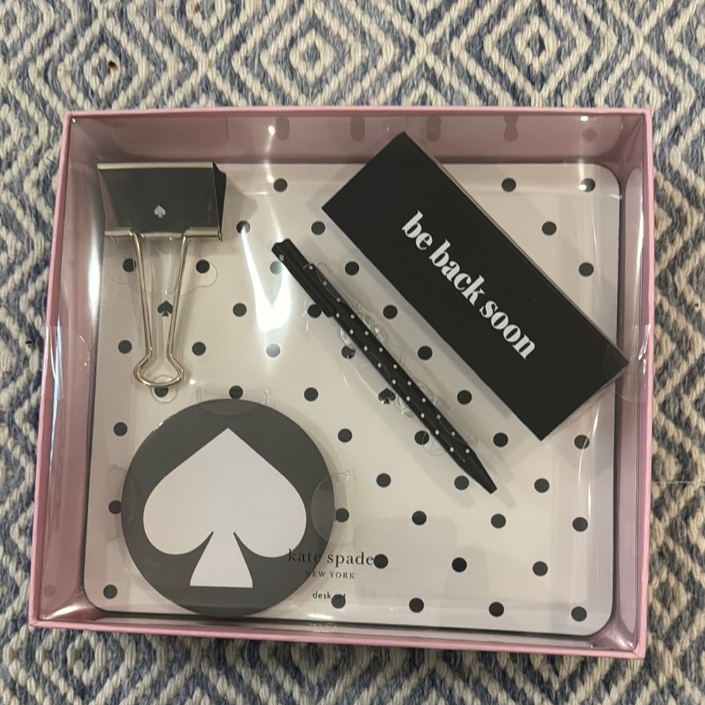 Kate Spade Black and White Desk Set